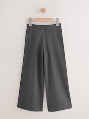 Grey Pull-On Cotton Rich Jersey Stretch Wide Leg Trousers (3-17yrs) - Image 6 of 8