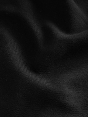 Black Relaxed Fit Smart Cuban Collar Jersey Shirt - Image 6 of 7