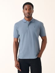 Airforce Blue Regular Fit Short Sleeve Pique Polo Shirt - Image 1 of 8