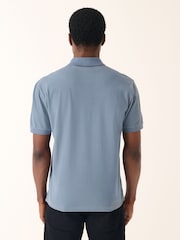 Airforce Blue Regular Fit Short Sleeve Pique Polo Shirt - Image 3 of 8