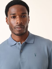 Airforce Blue Regular Fit Short Sleeve Pique Polo Shirt - Image 4 of 8