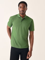Mid Green Regular Fit Short Sleeve Pique Polo Shirt - Image 1 of 7