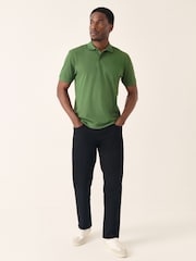 Mid Green Regular Fit Short Sleeve Pique Polo Shirt - Image 2 of 7