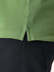 Mid Green Regular Fit Short Sleeve Pique Polo Shirt - Image 4 of 7