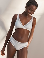 Cream Bralette Ultimate Comfort Premium Lace & Micro Modal Bra - Image 2 of 6