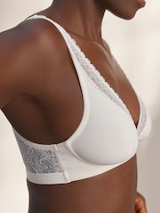 Cream Bralette Ultimate Comfort Premium Lace & Micro Modal Bra - Image 6 of 6