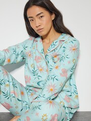 Monsoon Blue Celeste Celestial Print Pyjamas Set - Image 1 of 4