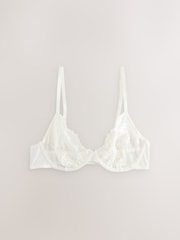 Cream/Pink/Green Non Pad Full Cup Lace Bras 3 Pack - Image 12 of 14