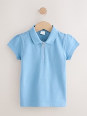 Blue Zip Polo Shirts 2 Pack (3-16yrs) - Image 3 of 5