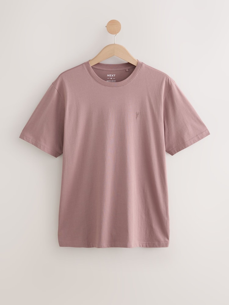 Grey/Pink/Ecru/Green Slim Fit T-Shirts 4 Pack - Image 10 of 14