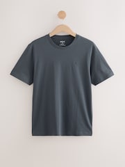 Grey/Pink/Ecru/Green - גזרה צרה - מארז 4 חולצות טי - תמונה 12 מתוך 14