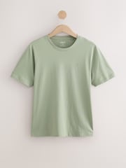 Grey/Pink/Ecru/Green - גזרה צרה - מארז 4 חולצות טי - תמונה 9 מתוך 14