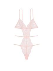 Victoria's Secret Purest Pink Lace Bodysuit - Image 3 of 4