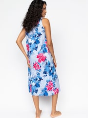 Cyberjammies Blue Lyla Floral Print Bus Long Nightdress - Image 2 of 4