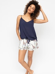 Cyberjammies Cream Georgina Modal Cami and Giraffe Print Shorts Set - Image 1 of 6