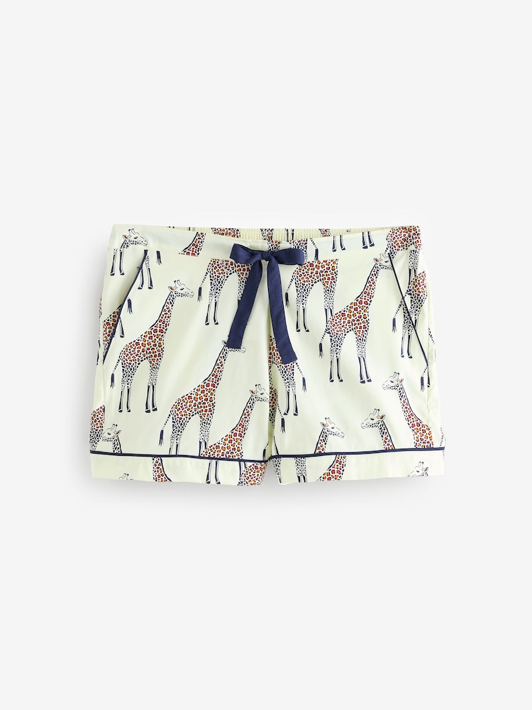 Cyberjammies Cream Georgina Modal Cami and Giraffe Print Shorts Set - Image 6 of 6