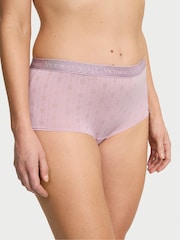 Victoria's Secret Violet Pearl Purple Short Logo Pointelle Knickers - Image 1 of 3