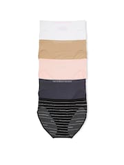 Wit/huidskleur/roze/zwart - Victoria's Secret set van 5 slips - Image 1 of 4
