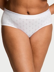 Victoria's Secret White Hipster Logo Pointelle Knickers - Image 1 of 3
