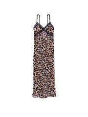 Victoria's Secret Leopard Brown Chiffon Long Slip Dress - Image 3 of 3