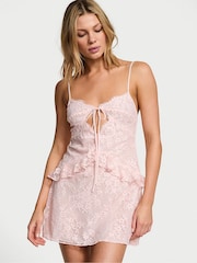 Victoria's Secret Purest Pink Lace Slip Dress - Image 1 of 3