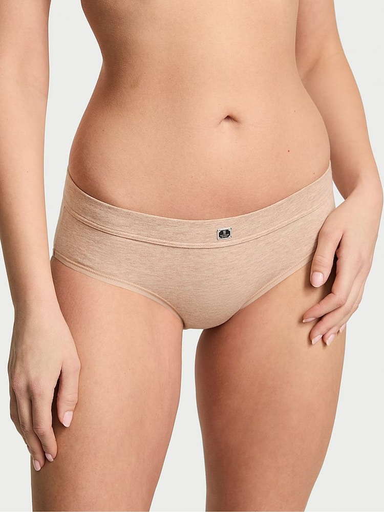 Victoria's Secret Blush Pink Heather Hipster Cotton Logo Knickers - Image 1 of 3