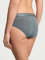 Victoria's Secret Dark Steel Grey Hipster Logo Pointelle Knickers - Image 2 of 3