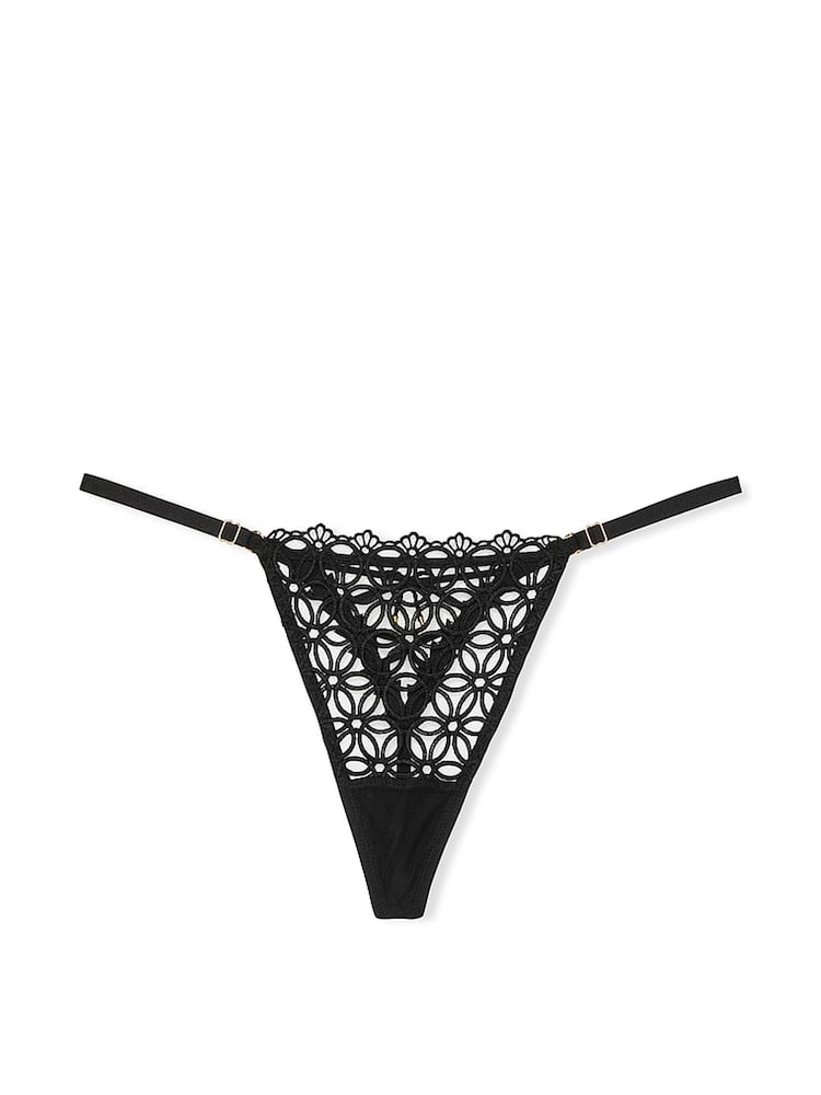 Zwart - Victoria's Secret slip met kanten madeliefjes - Image 3 of 3