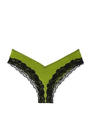 Victoria's Secret Pear Green Cheeky Lace Trim Knickers - Image 3 of 3
