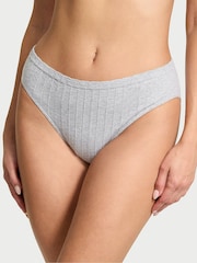 Victoria's Secret Grey Heather Brief Ribbed Knickers - Image 1 of 3