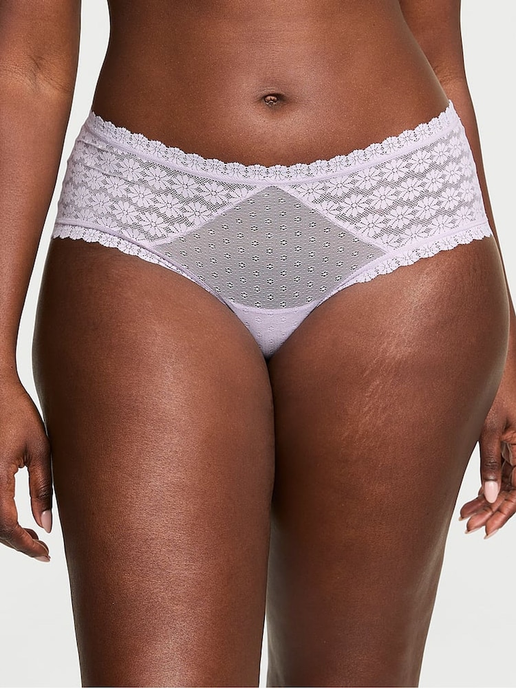 Victoria's Secret Feather Purple Cheeky Knickers - Image 1 of 3