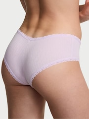 Victoria's Secret Delicate Violet Purple Cheeky Cotton Pointelle Knickers - Image 2 of 3