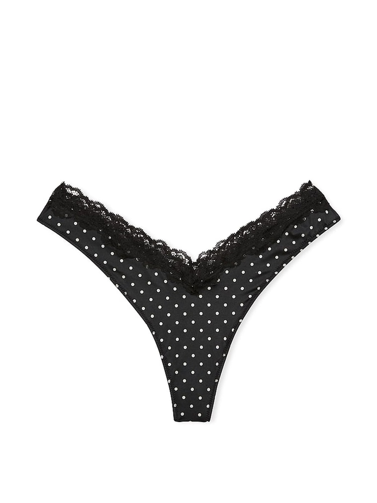 Zwart gestipt - Victoria's Secret slipje met kanten afwerking - Image 3 of 3