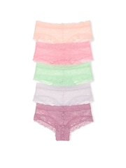 Victoria's Secret Pink/Green/Purple Cheeky 5 Pack Knickers - Image 1 of 3
