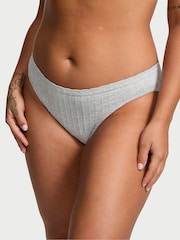 Victoria's Secret Grey Heather Bikini Ribbed Knickers - Image 1 of 3