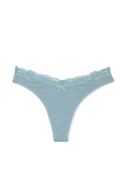 Victoria's Secret Jupiter Blue Thong Lace Waist Knickers - Image 3 of 3