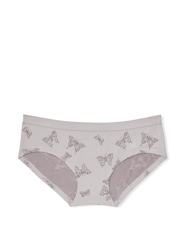 Victoria's Secret Silver Pearl Grey Butterfly Hipster Knickers - Image 3 of 3