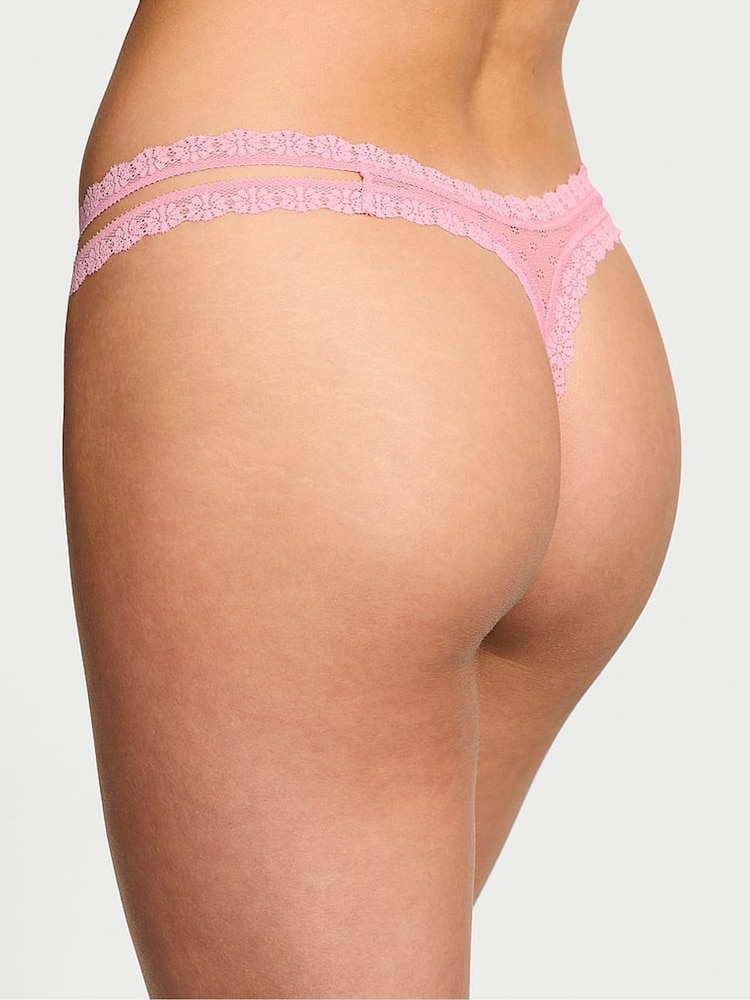 Victoria's Secret Pink Hope Double Strap Thong Knickers - Image 2 of 3
