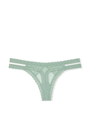 Victoria's Secret Seasalt Green Double Strap Thong Knickers - Image 3 of 3