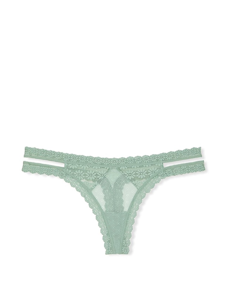 Victoria's Secret Seasalt Green Double Strap Thong Knickers - Image 3 of 3