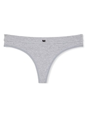 Victoria's Secret Grey Heather Thong Cotton Logo Knickers - Image 3 of 3