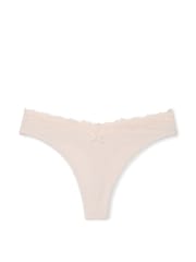 Victoria's Secret Marzipan Nude Thong Lace Waist Knickers - Image 3 of 3