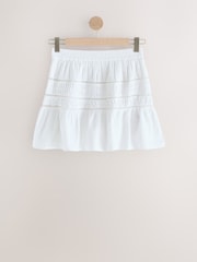 White Jaquard Mini Skirt - Image 5 of 7