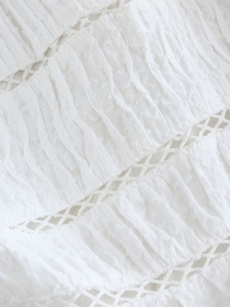 White Jaquard Mini Skirt - Image 7 of 7