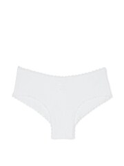 Victoria's Secret White Cheeky Cotton Pointelle Knickers - Image 3 of 3
