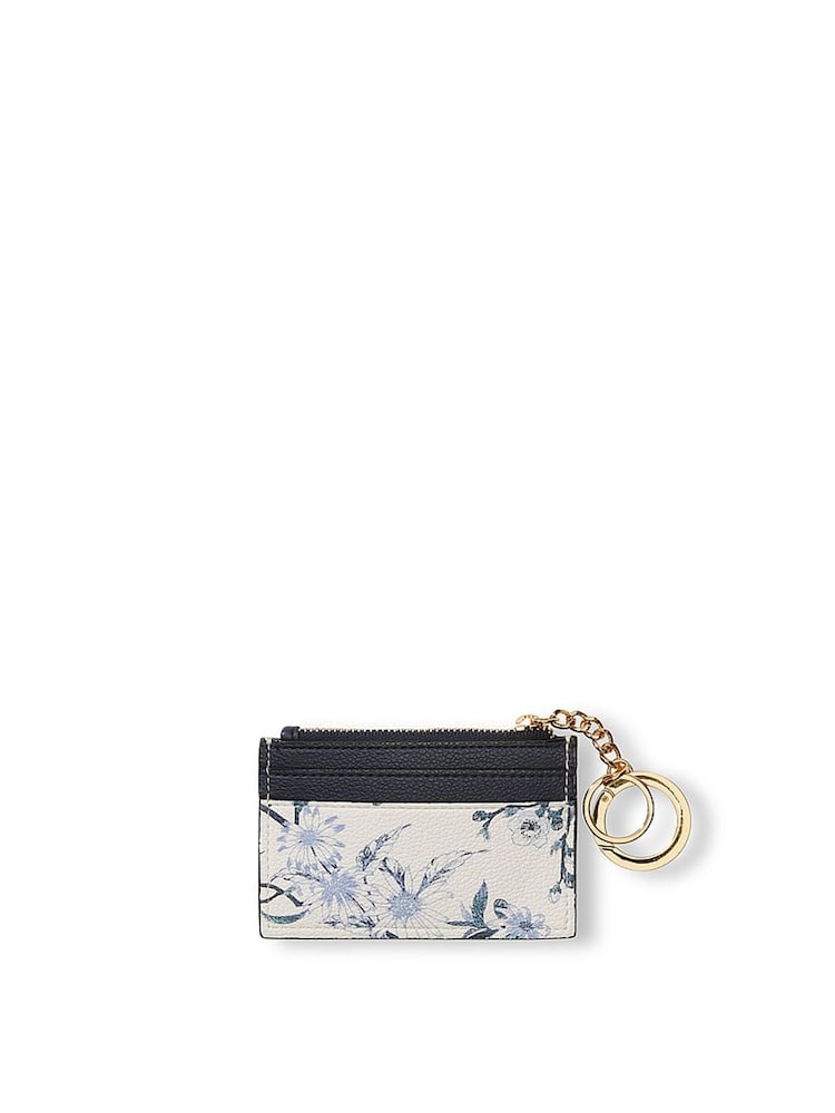 Victoria's Secret White Floral Card Holder Keyring - Image 2 of 2
