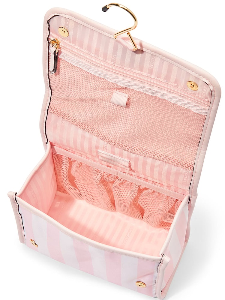 Victoria's Secret Pink Stripe Jetsetter Hanging Makeup Bag - Image 3 of 3