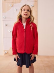 Red Zip-Up Fleece Jacket With Pockets (3-16yrs) - Image 1 of 8