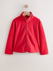 Red Zip-Up Fleece Jacket With Pockets (3-16yrs) - Image 5 of 8