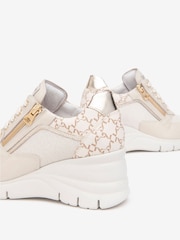 NeroGiardini Cream Leather Wedge Trainers - Image 5 of 6